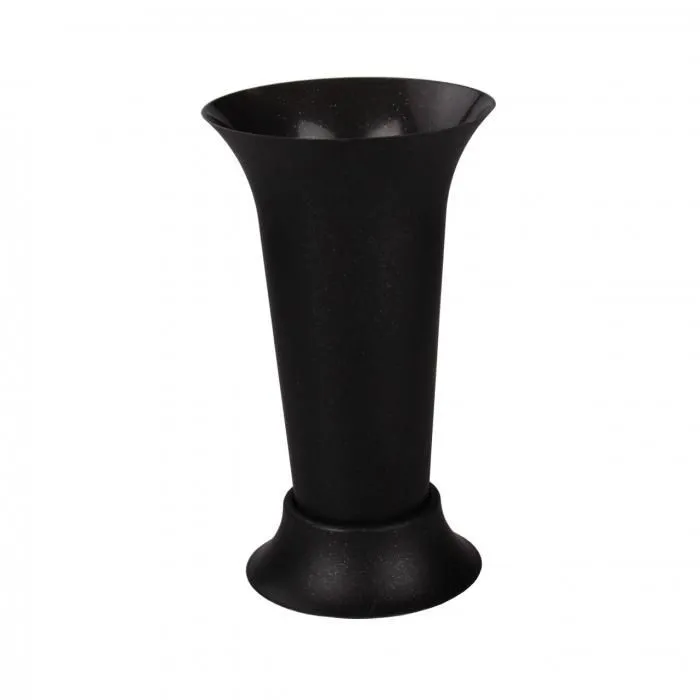 Вазон для цветов пластиковый под срезку, черный, 18,5х31см, 3л; Россия
