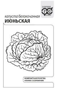 картинка Капуста белокочанная Июньская (белый пакет) 0,5г; Гавриш от магазина Флоранж