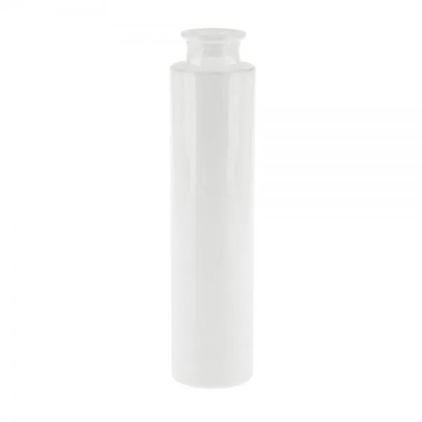 Ваза стеклянная, 3,8х21см, белая; Россия