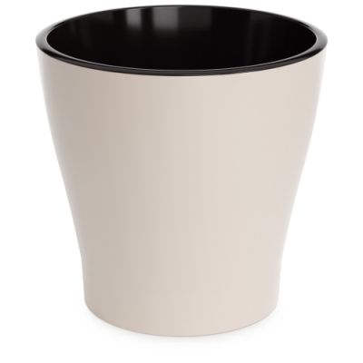 Горшок пластиковый Лея двойной с автополивом, бежевый, 32х32х31см, 17л; Россия