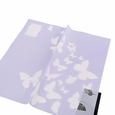 картинка Пленка лист матовая Бабочки, фиолетовый, 58смх58см от магазина Флоранж