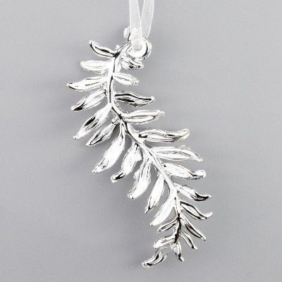картинка Украшение подвесное Веточка (пластик), 13х5,5см, серебро от магазина Флоранж