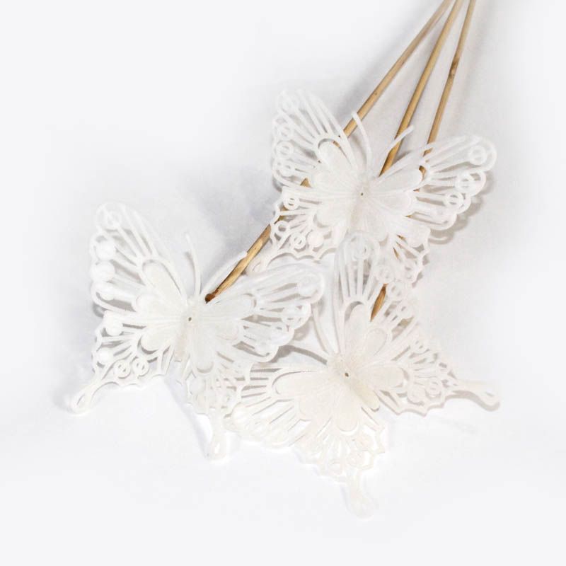 картинка Набор вставок Бабочка барокко (фетр), белая, 8х50см; Китай от магазина Флоранж