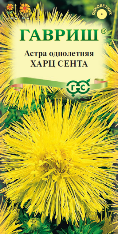 Астра Харц Сента, тонкоигольчатая желтая (цветной пакет) 0,3г; Гавриш