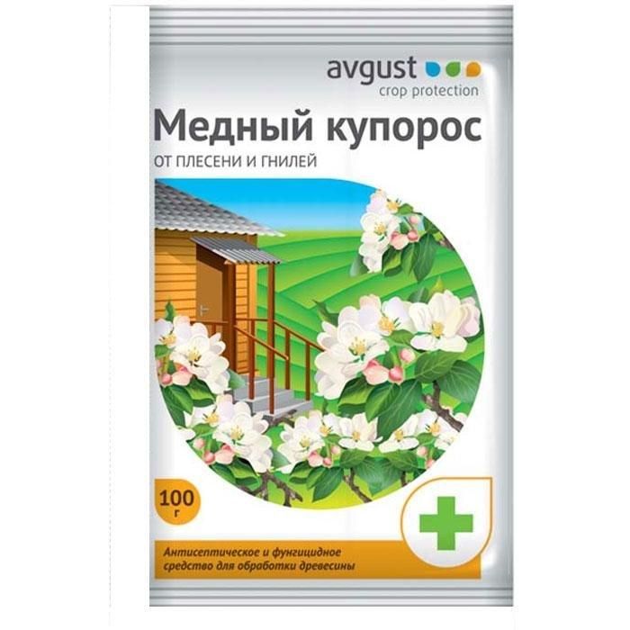 Фунгицид от болезней Медный купорос (пакет), 100г/Август