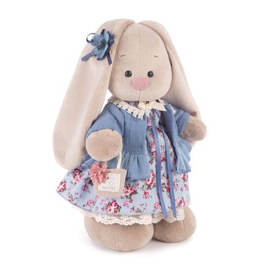 Игрушка Зайка Ми голубой василек (малая) 25см StS-215