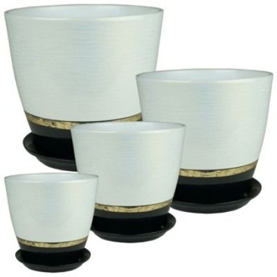 Горшок керамический  Бутон РС153 Паталь котик (2-й из набора), 12х12см, 1л; Россия