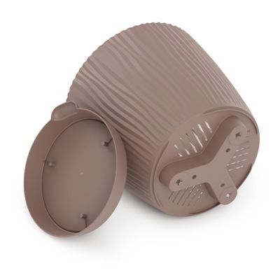 Горшок пластиковый Флис с прикорневым поливом, какао, 11,5х11,5х11,1см, 0,7л; Россия