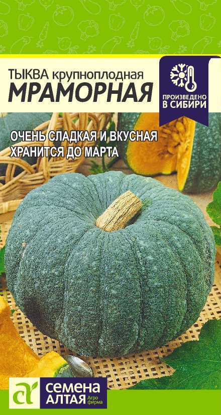 картинка Тыква Мраморная (цветной пакет) 2г; Семена Алтая от магазина Флоранж
