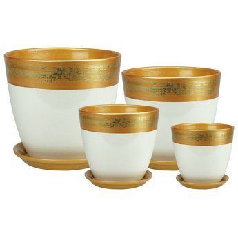 Горшок керамический Бутон Валенсия 592104 (4-й из набора) 21х218см, 5,4л; Россия