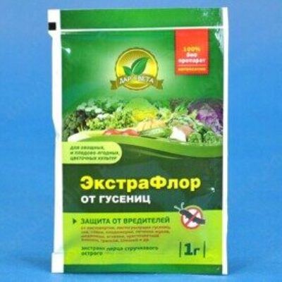 картинка Инсектицид от гусениц, пакет Экстрафлор,1г от магазина Флоранж