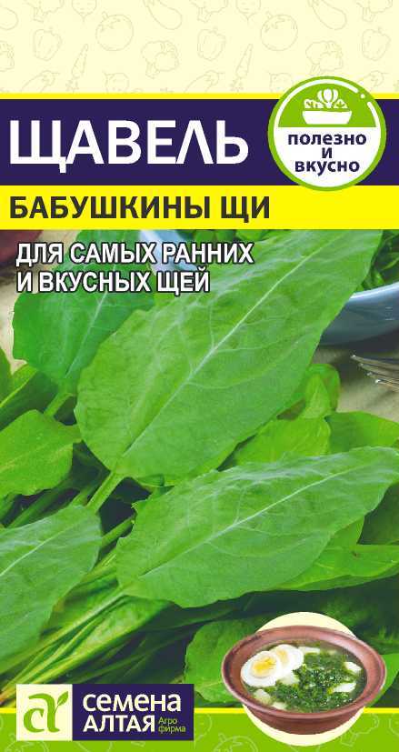 картинка Щавель Бабушкины Щи (цветной пакет) 0,5г; Семена Алтая от магазина Флоранж