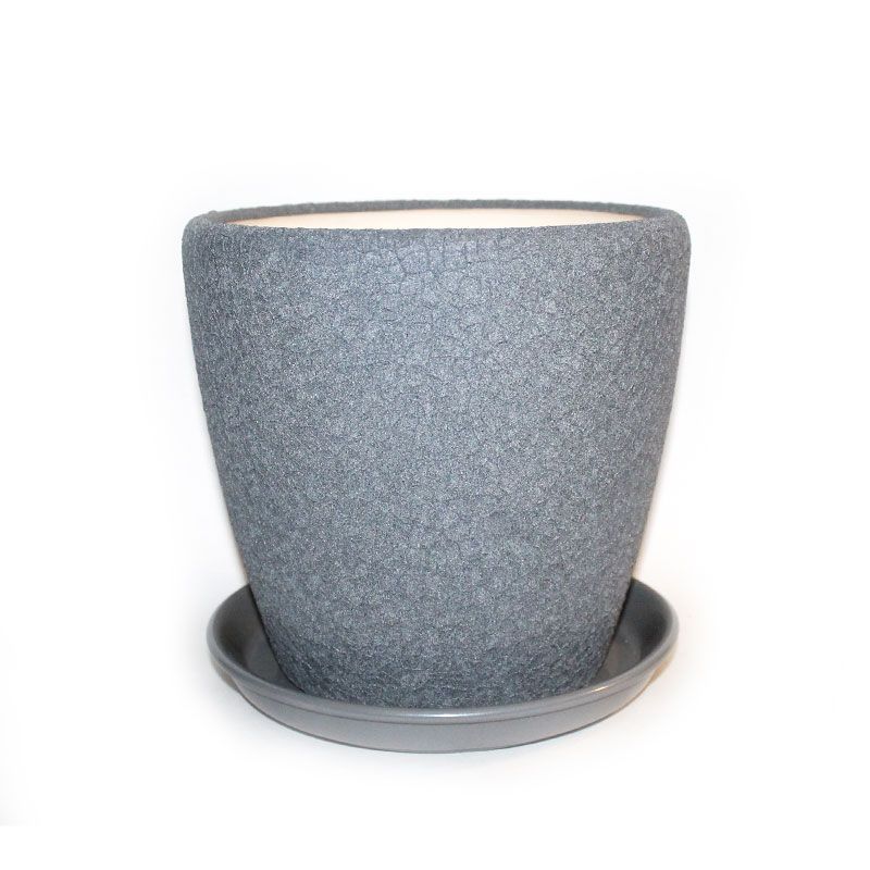 картинка Горшок керамический  Грация, шелк-металлик, 26,5х25см, 10л; Украина от магазина Флоранж