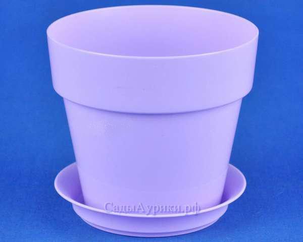Горшок пластиковый Протея, лаванда, 11,5х10см, 0,6/0,7л; Россия