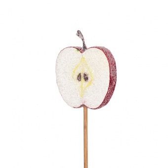 картинка Яблочный ломтик засахаренный на вставке, 6х50см, красный от магазина Флоранж