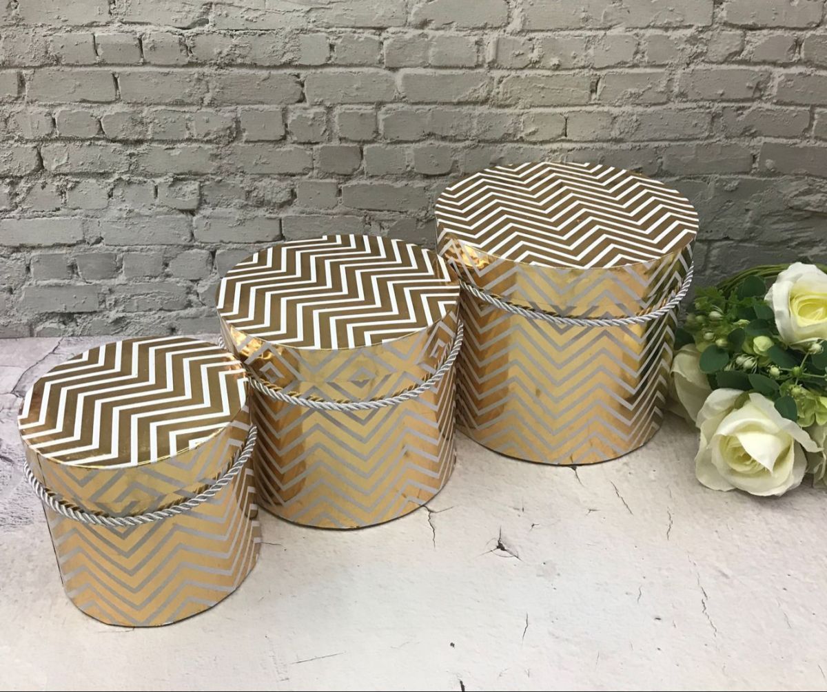 Коробка Цилиндр Зигзаг 330890 (3-й из набора) 20xH17,2 см; Китай