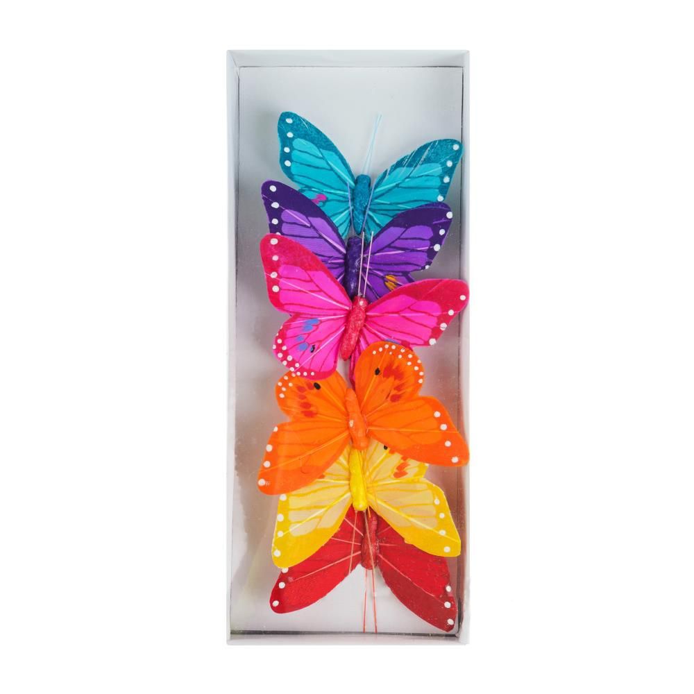 картинка Набор вставок Бабочка, яркие, 8см, (6 шт) от магазина Флоранж