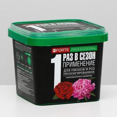 Удобрение сухое гранулированное пролонгированное Для пионов и роз с биодоступным кремнием, ведро, 1л, Бона Форте