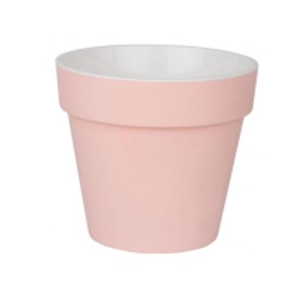 Горшок пластиковый Протея, розово-белый, 14х14см, 1,4л; Россия