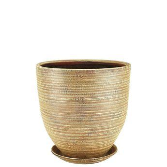 картинка Горшок керамический Эко, бежевый, 20х20см, 4л; Россия от магазина Флоранж