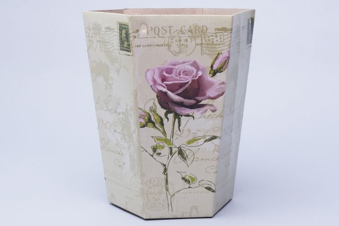 картинка сумка Плайм 74598 для цветов H210 D100/70 Одинокая роза 6 граней от магазина Флоранж