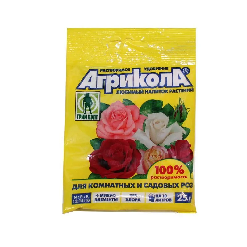 Удобрение  для комнатных и садовых роз Агрикола, пакет, 25г; Россия