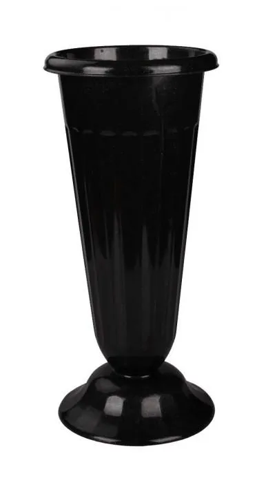 картинка Вазон для цветов пластиковый под срезку, черный,  21х44см, 6л; Россия от магазина Флоранж